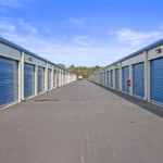 aisle of drive-up storage units at Cool Spring Storage Center in Milton, DE